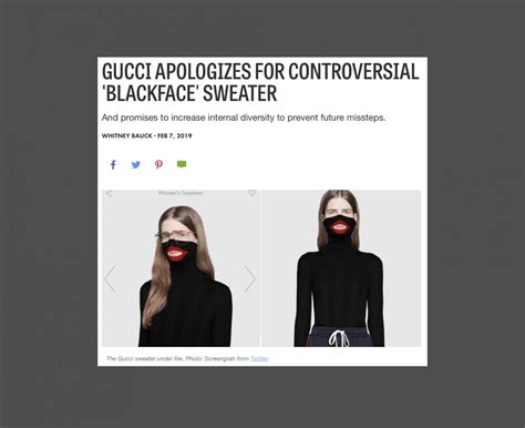 black face gucci scandal